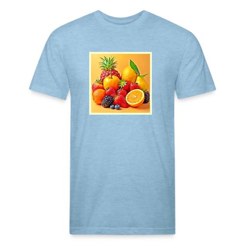 Fresh Bounty: Vibrant Fruit Harvest Art - Men’s Fitted Poly/Cotton T-Shirt