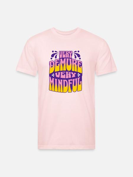 Very Demure, Very Mindful - Unisex Poly/Cotton T-Shirt - blush pink