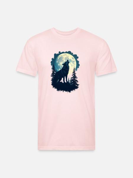 Wolf - Unisex Poly/Cotton T-Shirt - blush pink