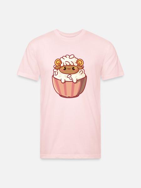 Rice Lamb - Unisex Poly/Cotton T-Shirt - blush pink