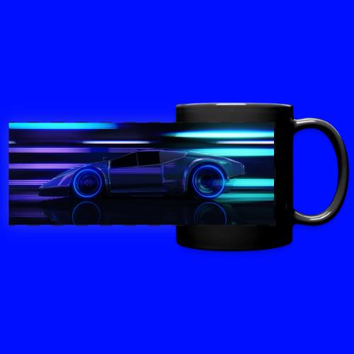 Neon Tunnel Car - Full Color Panoramic Mug