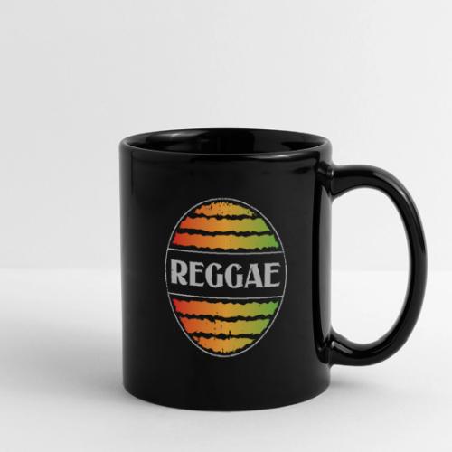 Reggae celebration vibrant rasta music design - Full Color Panoramic Mug