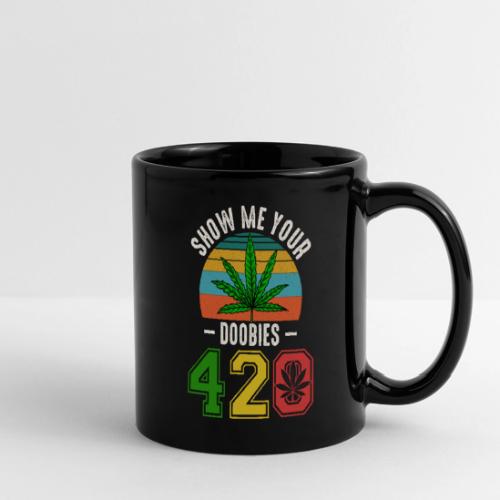 Fun 420 Show Me Herb Weed Marijuana Design - Full Color Panoramic Mug