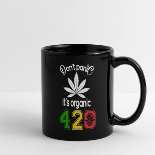 Hilarious 420 Do Not Panic it's organic - Tasse en couleur panorama