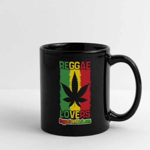 Reggae lovers design featuring cannabis leaf - Tasse en couleur panorama