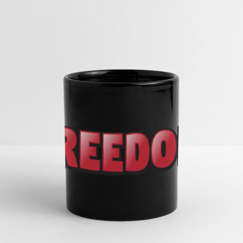 Freedom Bold 3D Word Art Design - Full Color Panoramic Mug