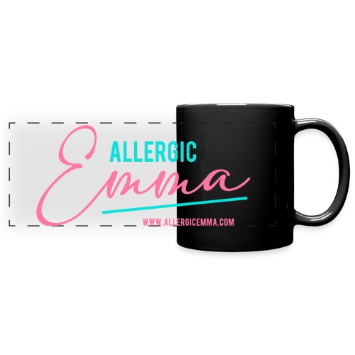 Official Allergic Emma Logo with Website - Full Color Panoramic Mug