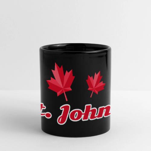 St. John's with two red maple leaves - Full Color Panoramic Mug