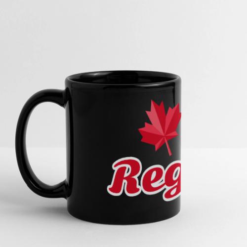 Regina with two red maple leaves - Full Color Panoramic Mug