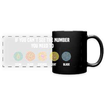 Ishihara Numbers - Blade - Full Color Panoramic Mug - black - Front
