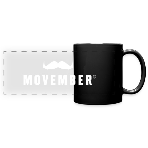 Movember Logo - White - Full Color Panoramic Mug
