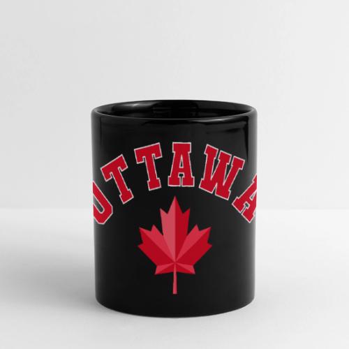Ottawa with maple leaf - Full Color Panoramic Mug