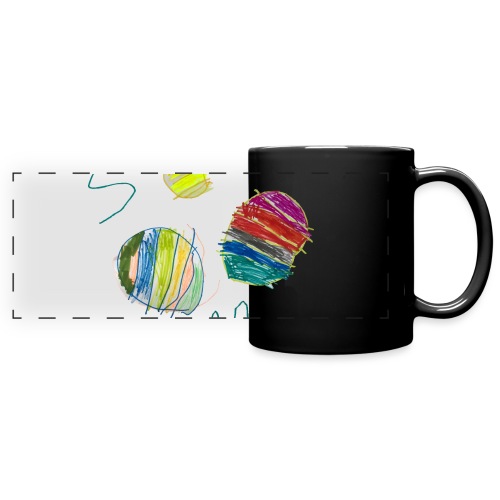 Three basketballs. - Full Color Panoramic Mug