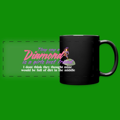 Softball Diamond is a girls Best Friend - Full Color Panoramic Mug