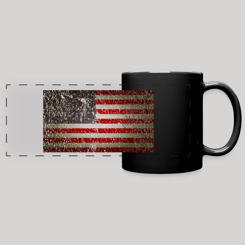 US Flag distressed - Full Color Panoramic Mug