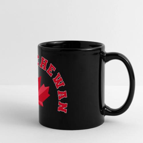 Saskatchewan with maple leaf - Full Color Panoramic Mug