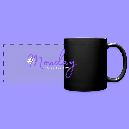 #Monday dark - Full Color Panoramic Mug