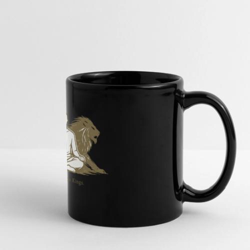 Silence Builds Kings Meditation Lion - Full Color Panoramic Mug