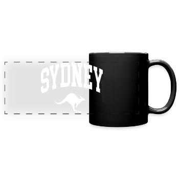 Sydney Kangaroo - Full Color Panoramic Mug - black - Front