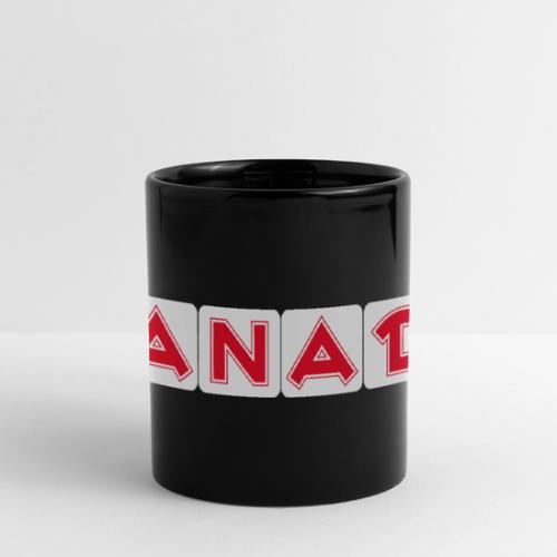 Canada, red letters on white background - Full Color Panoramic Mug