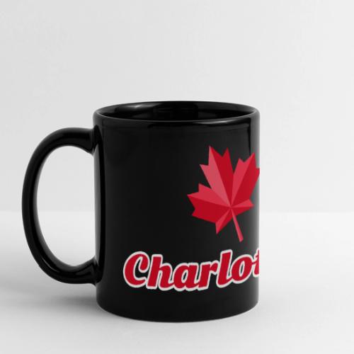 Charlottetown with two red maple leaves - Full Color Panoramic Mug