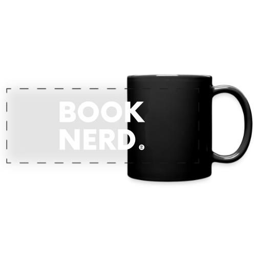 Book Nerd in White - Full Color Panoramic Mug