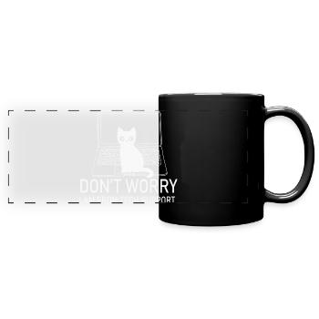 Don'T Worry Cat Gaming Pc Computer Laptop Mouse Ke - Full Color Panoramic Mug - black - Front
