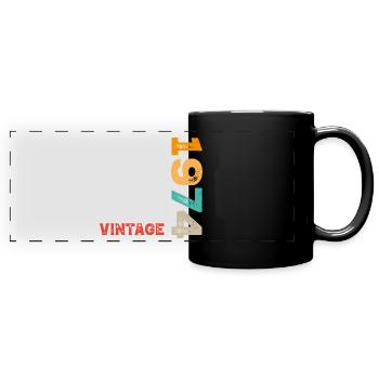 Vintage 1974 - Birthday - Full Color Panoramic Mug - black - Front
