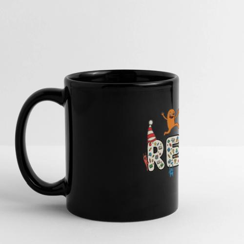 Whimsical READ Kids Cartoon - Full Color Panoramic Mug
