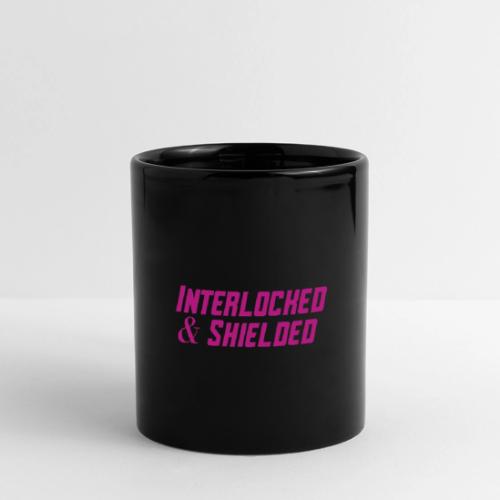 INTERLOCKED & SHIELDED - FUCHSIA DESIGN - Full Color Panoramic Mug