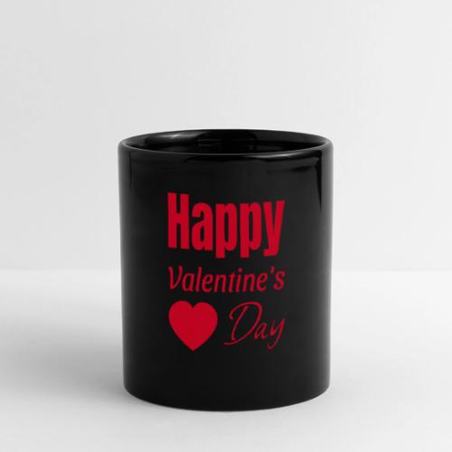 Red Heart Happy Valentines Mug - Full Color Panoramic Mug