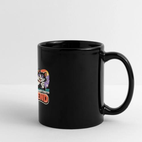 Sassy Cat Pride Pizza Retro Comic - Full Color Panoramic Mug