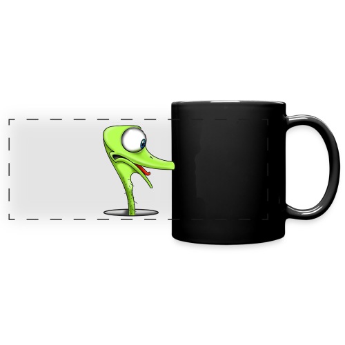 Funny Green Ostrich - Full Color Panoramic Mug