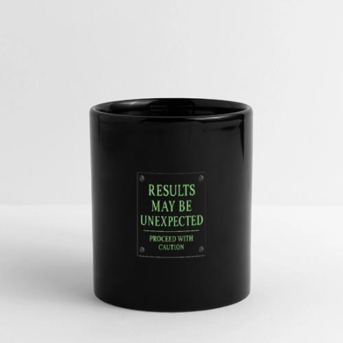 Results May Be Unexpected - Neon Green - Full Color Panoramic Mug