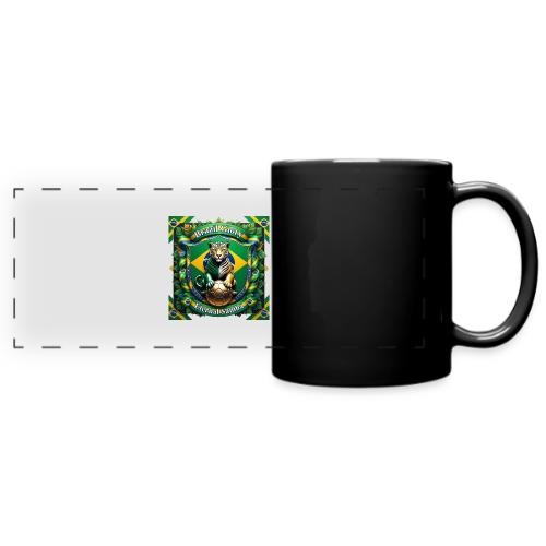 Brazil Jaguar Glory T-Shirt, Flag Pride Badge Gift - Full Color Panoramic Mug