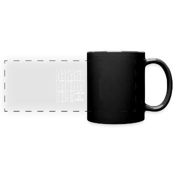 Latin Declensions Cheatsheet - Latin Is Easy - Full Color Panoramic Mug - black - Front