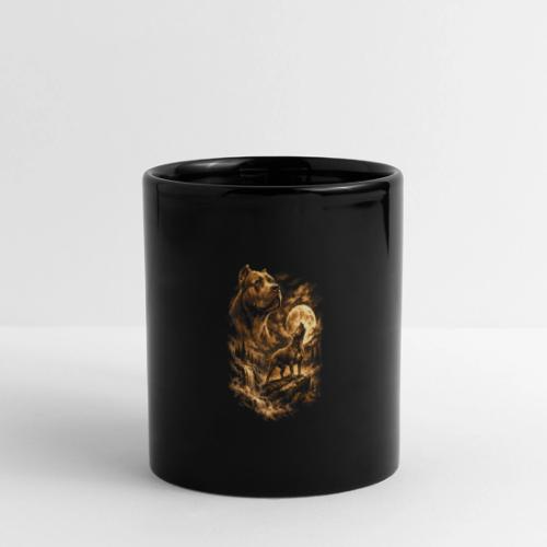 Pit Bull Howling Moon Fantasy Forest Tee - Full Color Panoramic Mug
