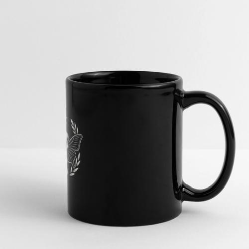 Skull butterfly dog tags - Full Color Panoramic Mug