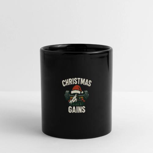 Christmas Gains – Santa Barbell Power - Full Color Panoramic Mug