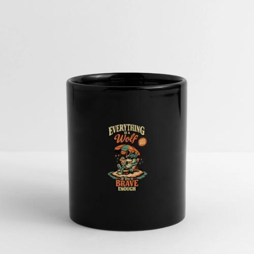 Everything Is A Wolf – Retro Chill - Full Color Panoramic Mug