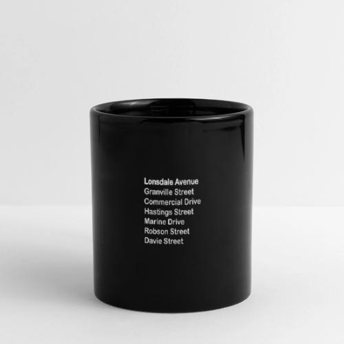 Street Names White Text - Full Color Panoramic Mug