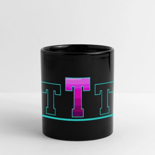 Letter T – Capital Varsity Alphabet Monogram - Full Color Panoramic Mug