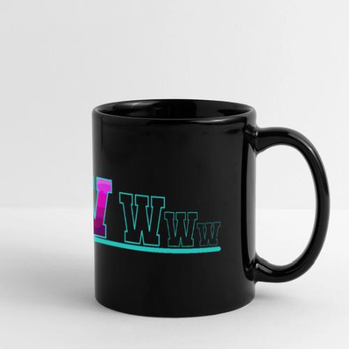 Letter W – Capital Varsity Alphabet Monogram - Full Color Panoramic Mug