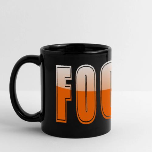 FOCUS Vibrant Orange Motivational Word Design - Full Color Panoramic Mug