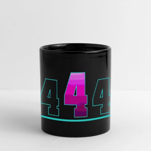 Number 4 in Magenta: Varsity Font - Full Color Panoramic Mug