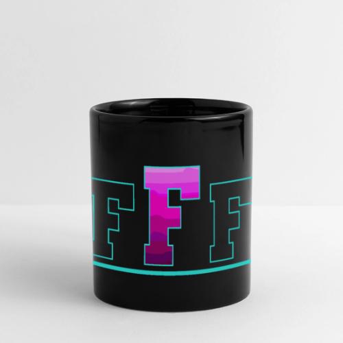 Letter F – Capital Varsity Alphabet Monogram - Full Color Panoramic Mug