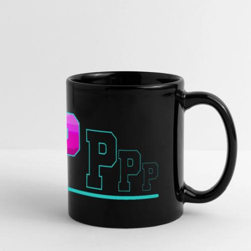 Letter P – Capital Varsity Alphabet Monogram - Full Color Panoramic Mug