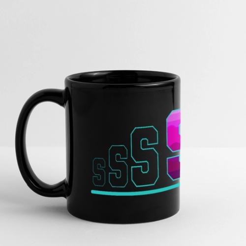 Letter S – Capital Varsity Alphabet Monogram - Full Color Panoramic Mug