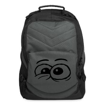 design comic eyes crazy - Computer Backpack - charcoal - Front