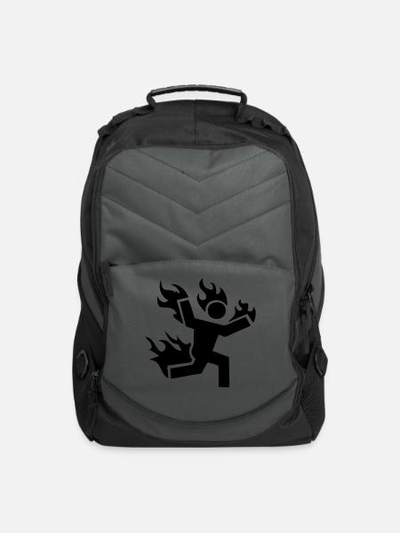 Man on Fire VECTOR - Computer Backpack - charcoal